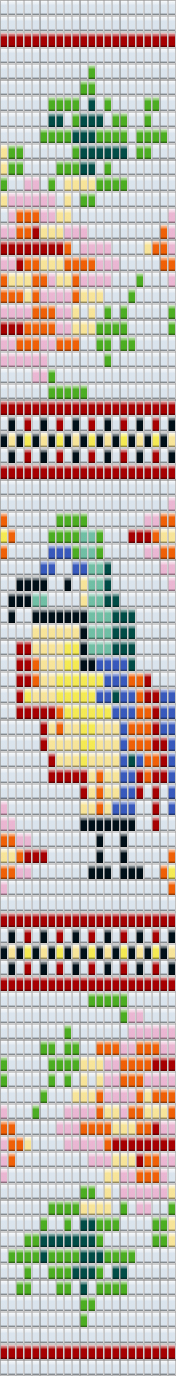 Schéma Bracelet manchette Tropical en tissage de perles Miyuki